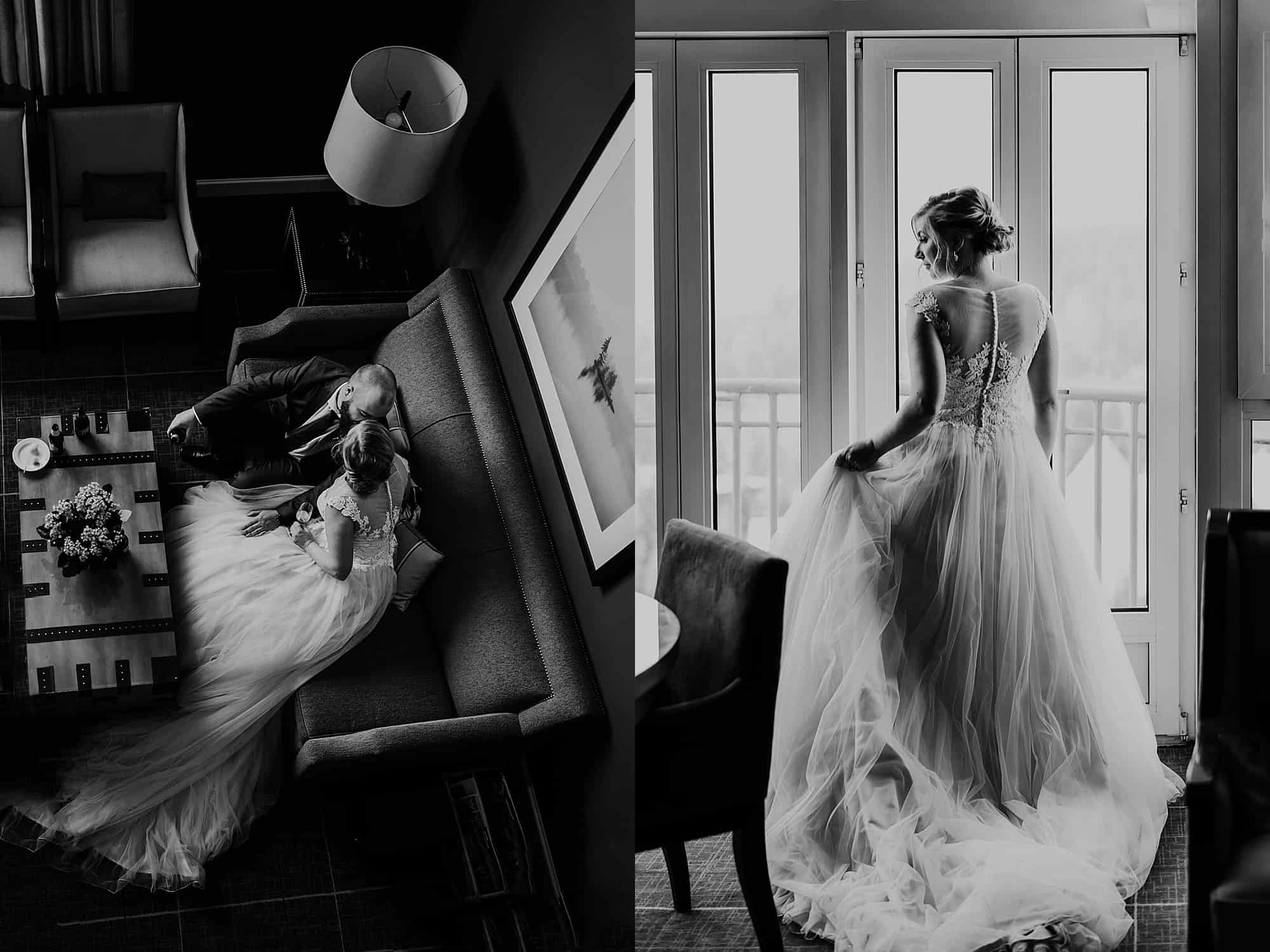 wedding pictures in fairmont penthouse suite