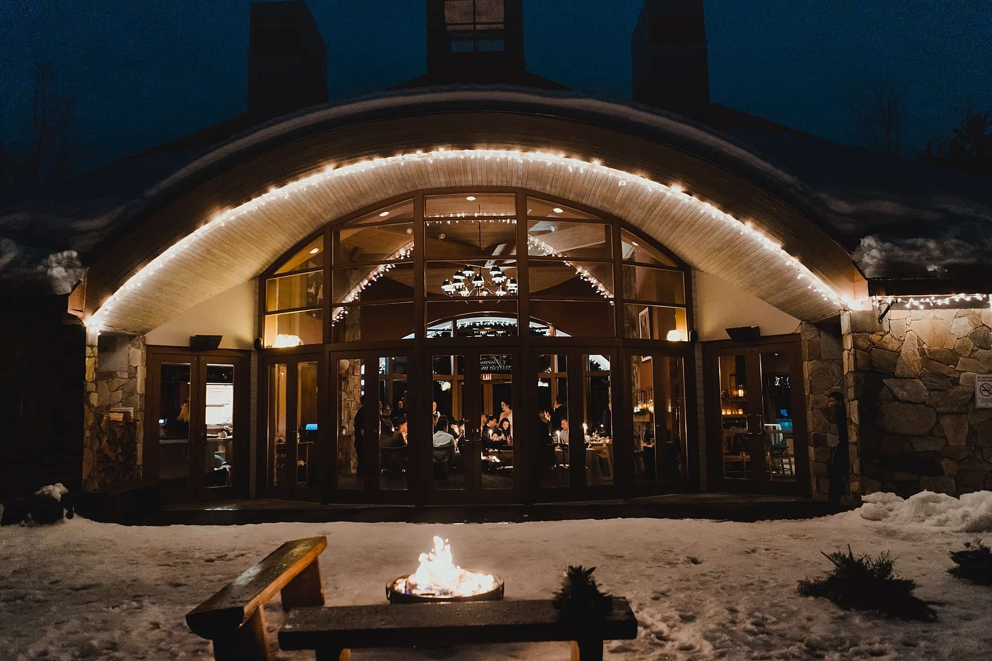 whistler fairmont chalet at night