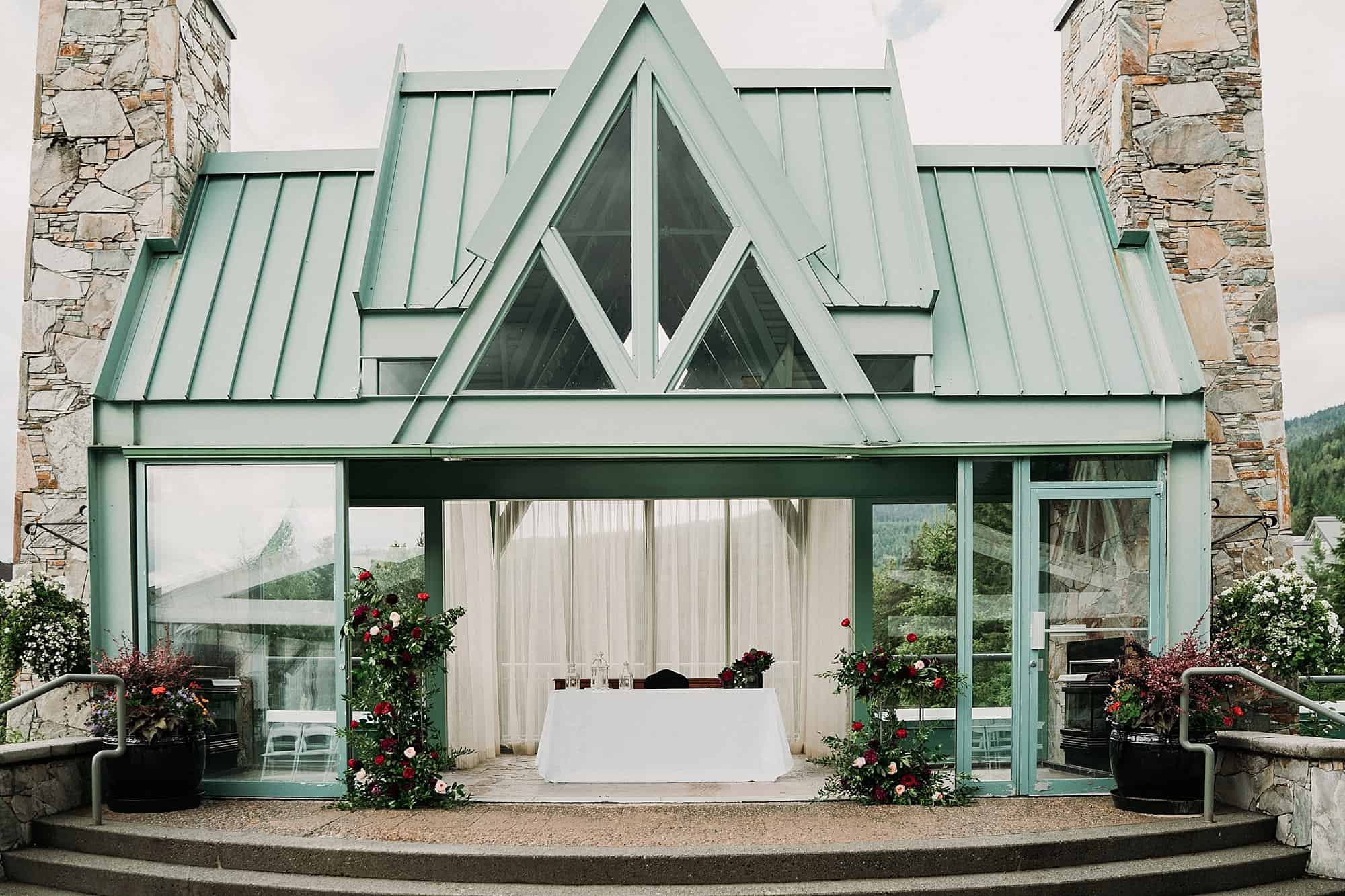 rooftop chapel at fairmont whistler